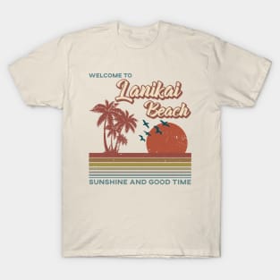 Lanikai Beach - Lanikai Beach Retro Sunset T-Shirt